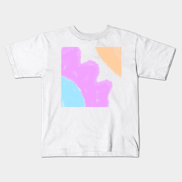 Pink blue purple orange watercolor abstract Kids T-Shirt by Artistic_st